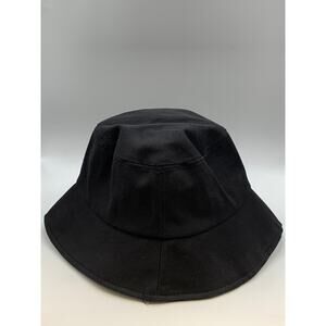 UNBRANDED Unisex Black Solid Canvas Bucket Hat SZ OS